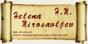 Helena Mirosavljev vizit kartica